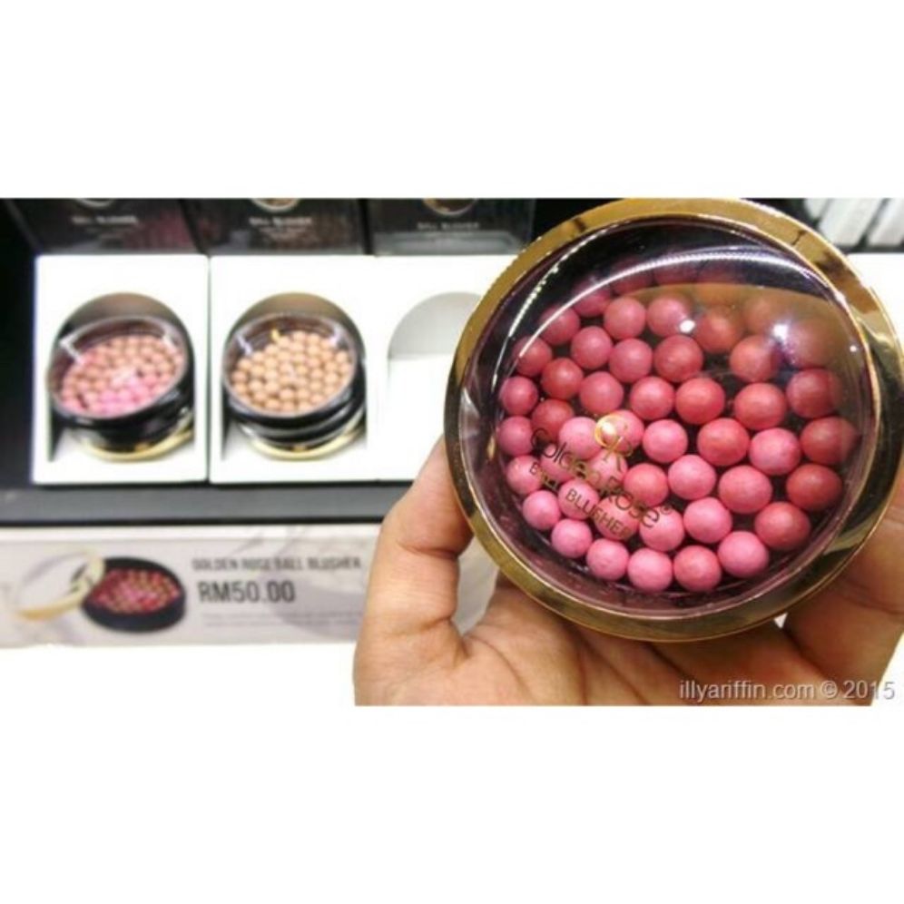 Phấn má hồng ngọc trai golden rose ball blusher
