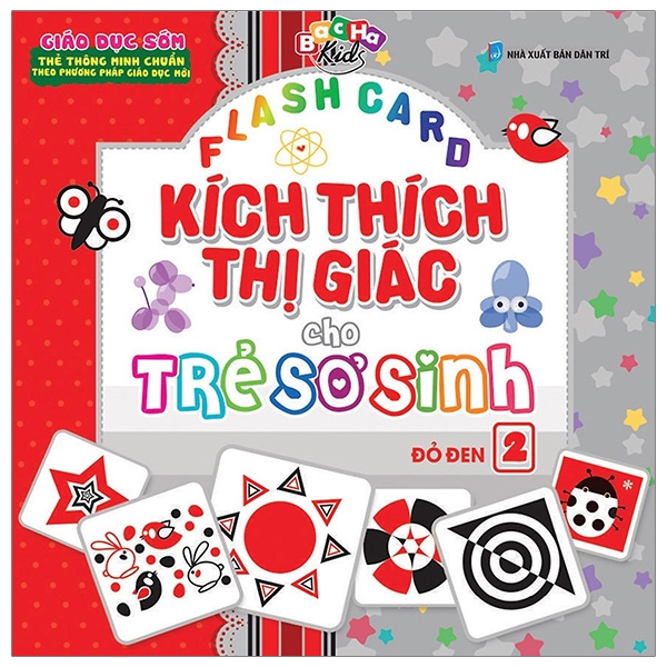 Fahasa - flashcard kích thích thị giác cho trẻ sơ sinh 2 - đỏ đen