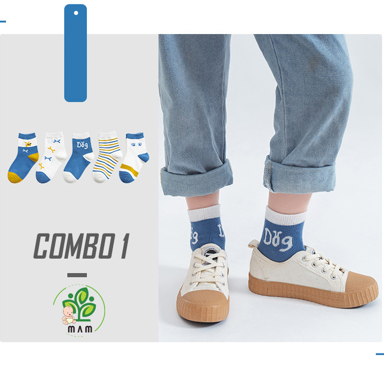 Combo 5 đôi tất trẻ em mầm store vớ cho bé trai bé gái