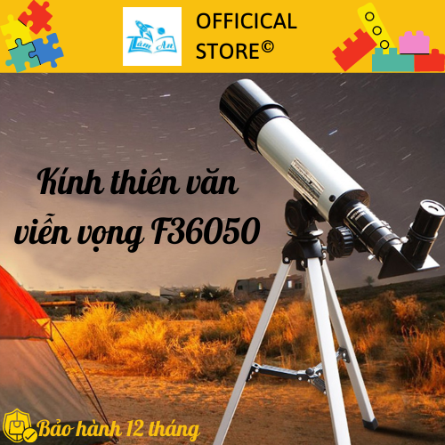 Bộ kính viễn vọng, thiên văn khúc xạ telescope f36050 100x giáo dục cho bé kèm phụ kiện