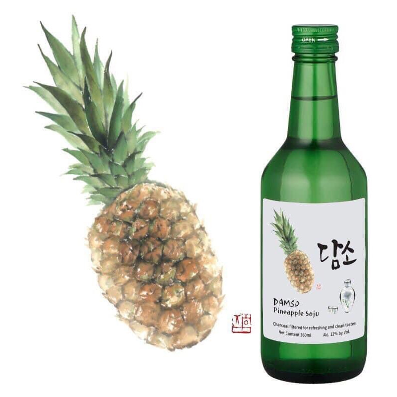 Soju damso hàn quốc vị dứa 360ml