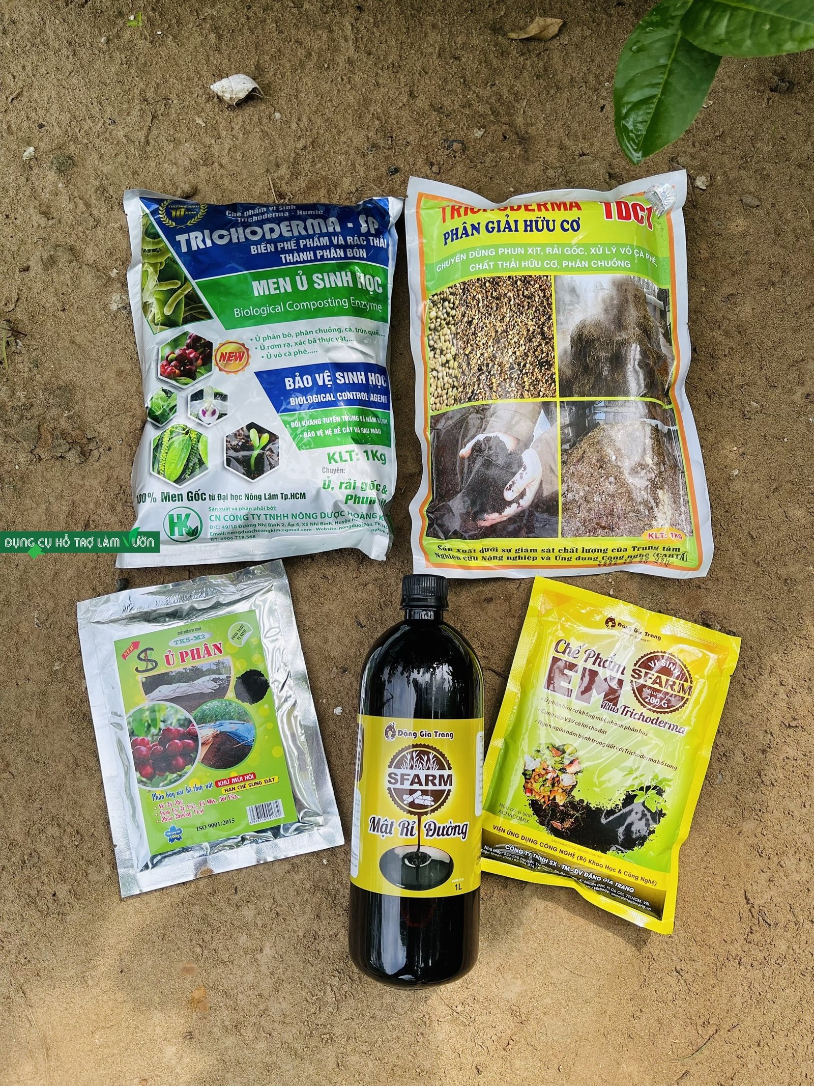1kg Trichoderma, Nấm đôi kháng Trichoderma, ủ phân nhà bếp, EM Sfarm 200gr, chế phẩm men vi sinh, bổ sung vi sinh vật có lợi vào đất