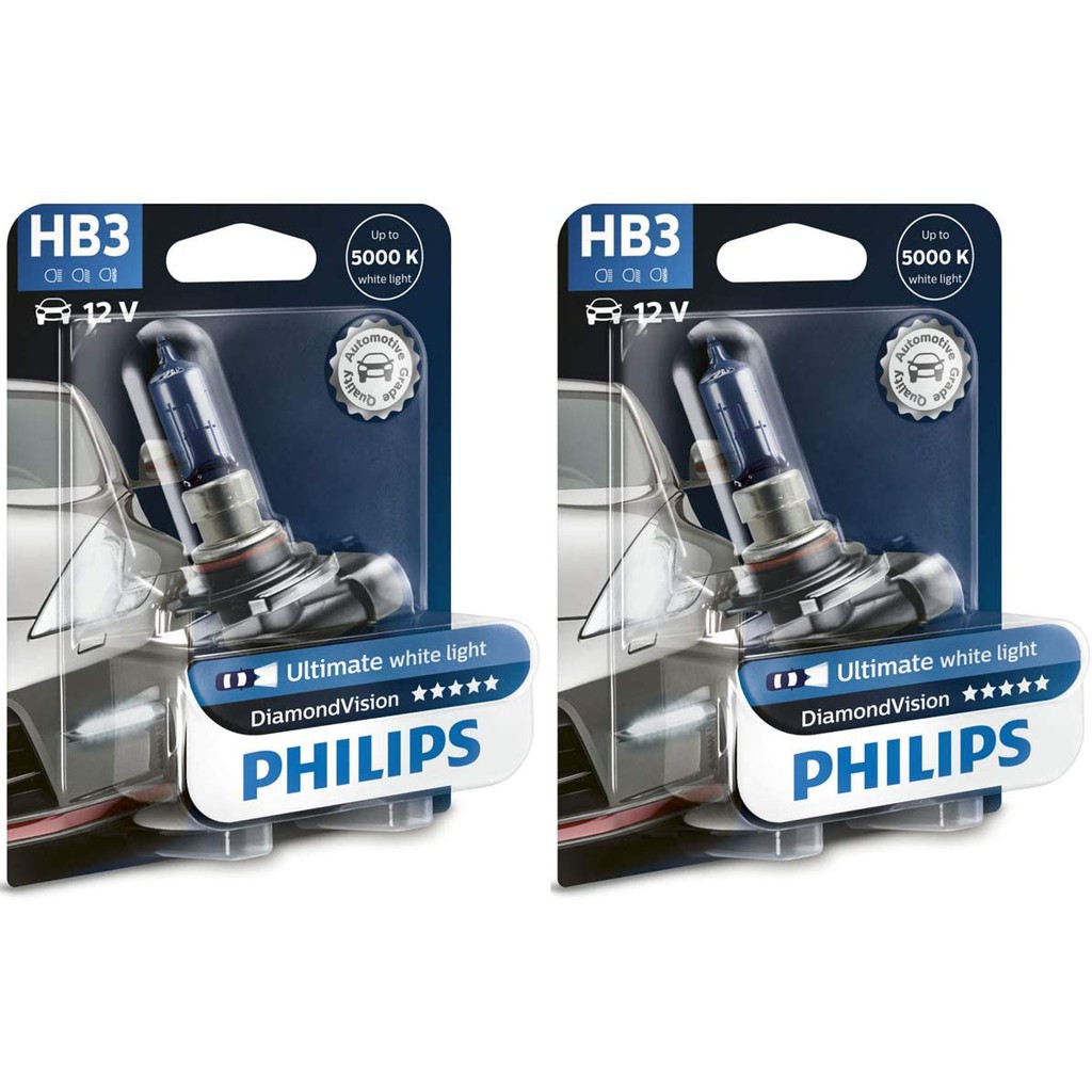 Bóng đèn ô tô philips bóng đèn xe hơi philips ánh sáng trắng diamon vision hb3 9005dvsl 12v 55w 5000k