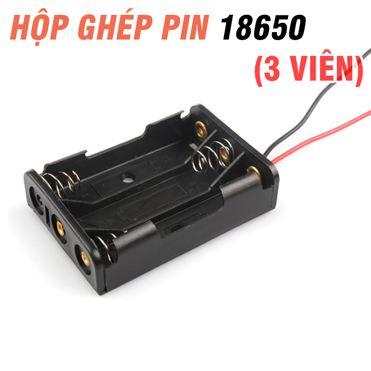 Đế /hộp ghép pin 3S từ pin 3.7v 18650 mắc nối tiếp các pin
