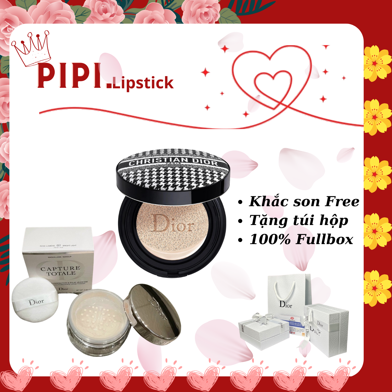 Phấn phủ Dior Capture Totale - Tone 001, hót nhất năm nay. Tiệm son PiPi