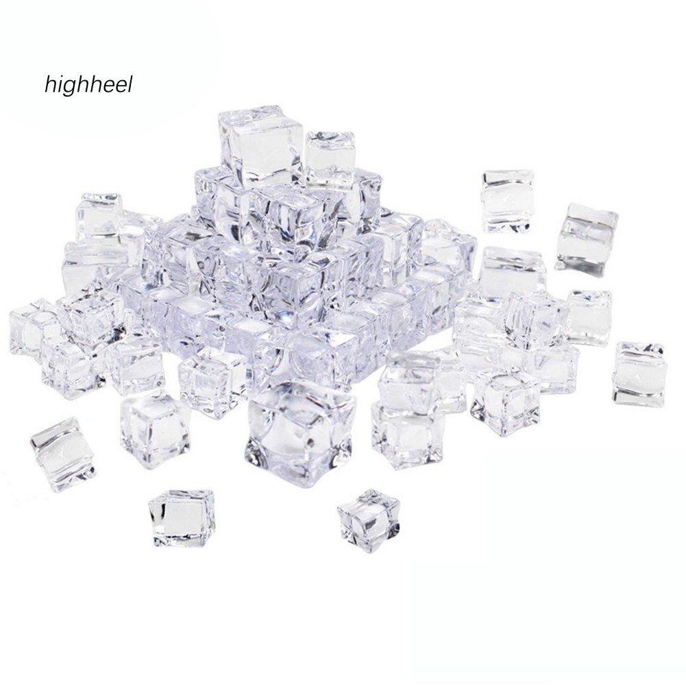 10 viên đá acrylic giả làm đồ uống, đạo cụ chụp ảnh nghệ thuật