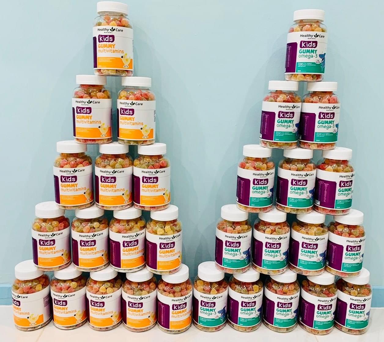 Kẹo dẻo Healthy care gummy multivitamin 250 viên của Úc