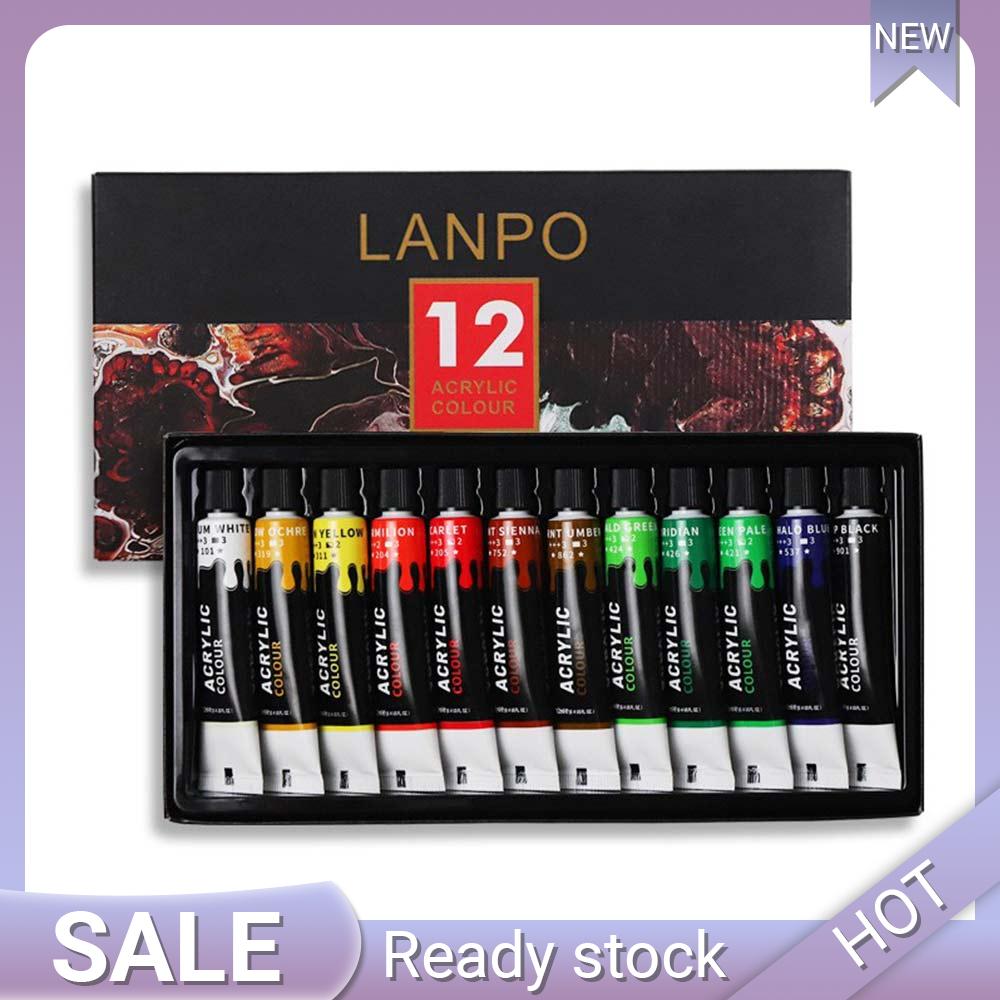 12 màu 12ml mô hình sơn acrylic làm cho sơn màu viết sắc tố