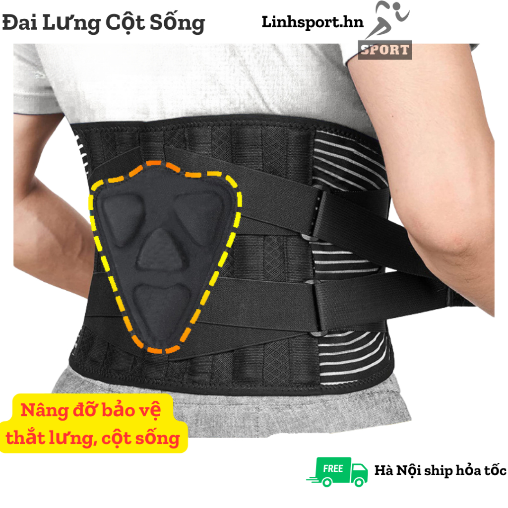 Đai lưng aolikes cột sống cao cấp chống thoát vị đĩa đệm, thoái hóa cột sống, đau lưng mãn tính…