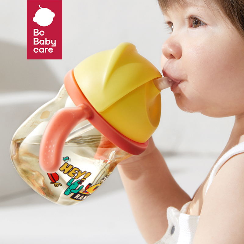 Bc Babycare 240ml Tritan /PPSU Learning Cup Baby Bottle Straw Cup 6 Months and Over Duck beak Cup Anti choking