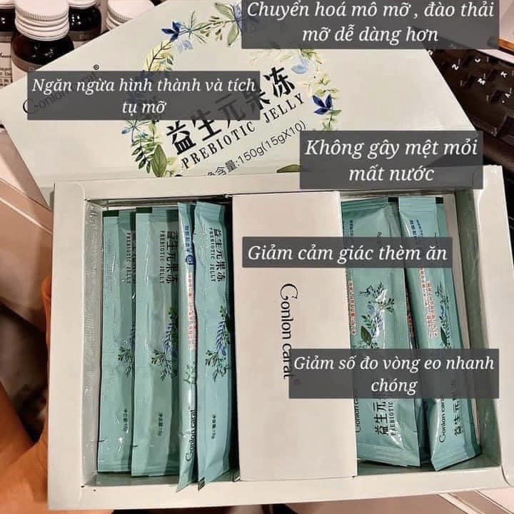 Thạch giảm cân trang nemo-thạch giảm cân gonlon carat prebiotic jelly hộp 10 gói hạn mới ƞhất