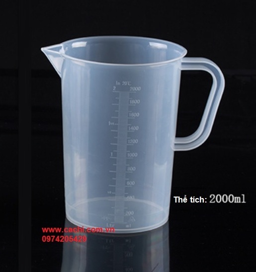 Ca đong bằng nhựa có chia vạch định mức 2000ml