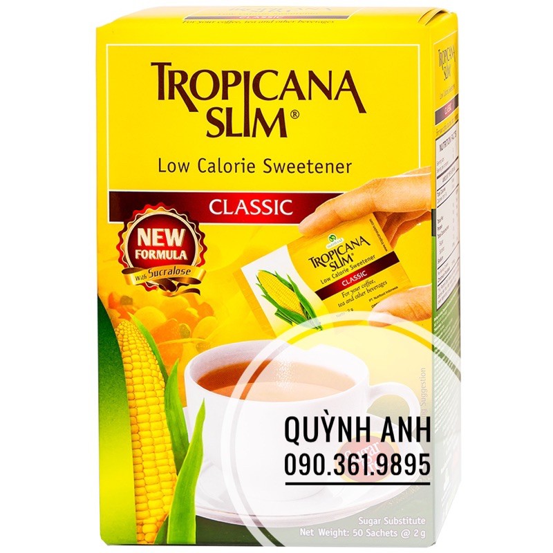 Đường Ăn Kiêng Tropicana Slim Hộp 50 Gói