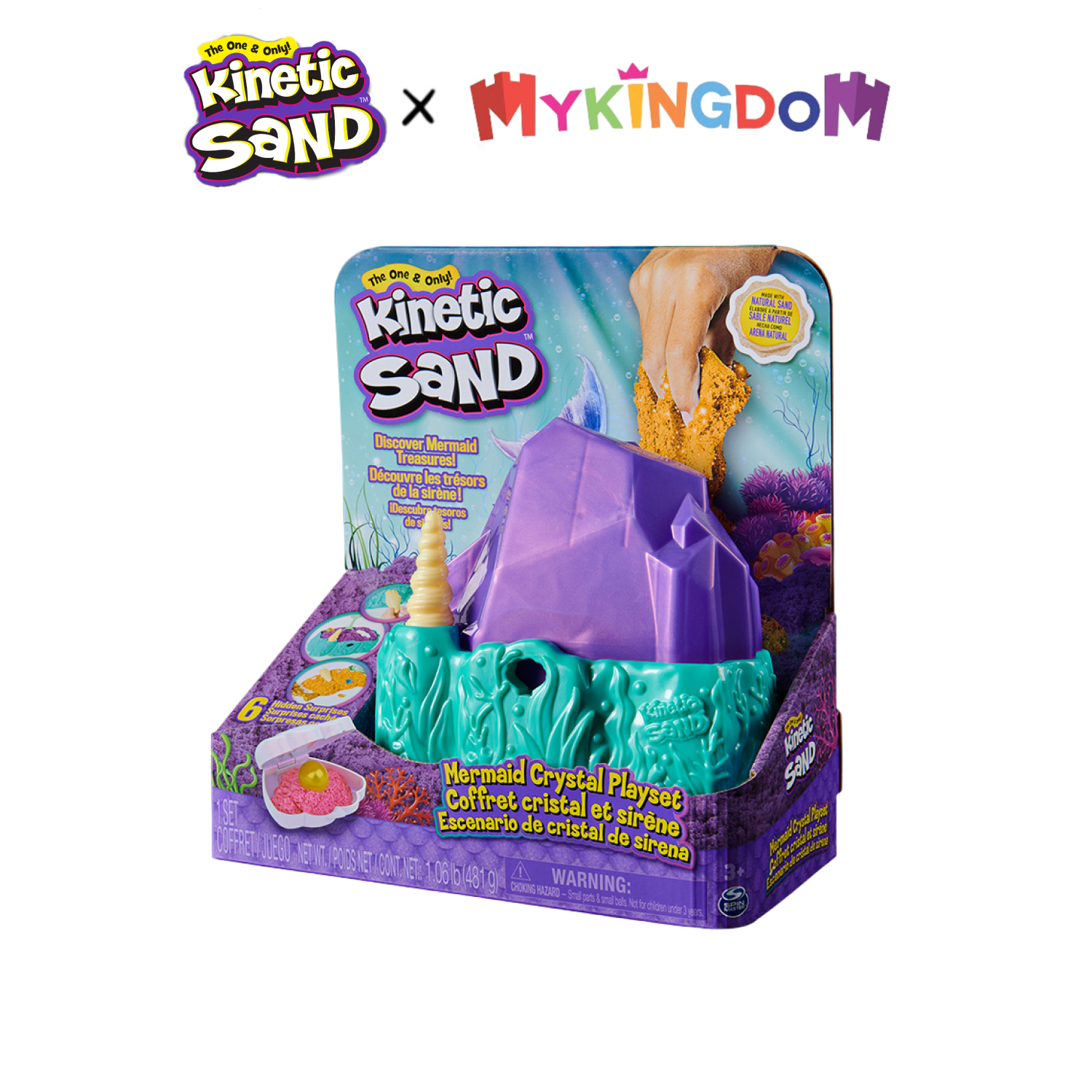 Đồ chơi kinetic sand cát động lực - kho báu dưới đáy biển 6064333