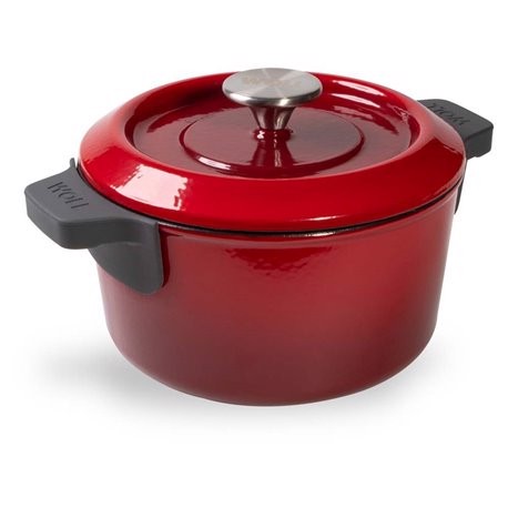 Nồi gang tròn có vung Woll Iron Pots 20 cm Chili Red