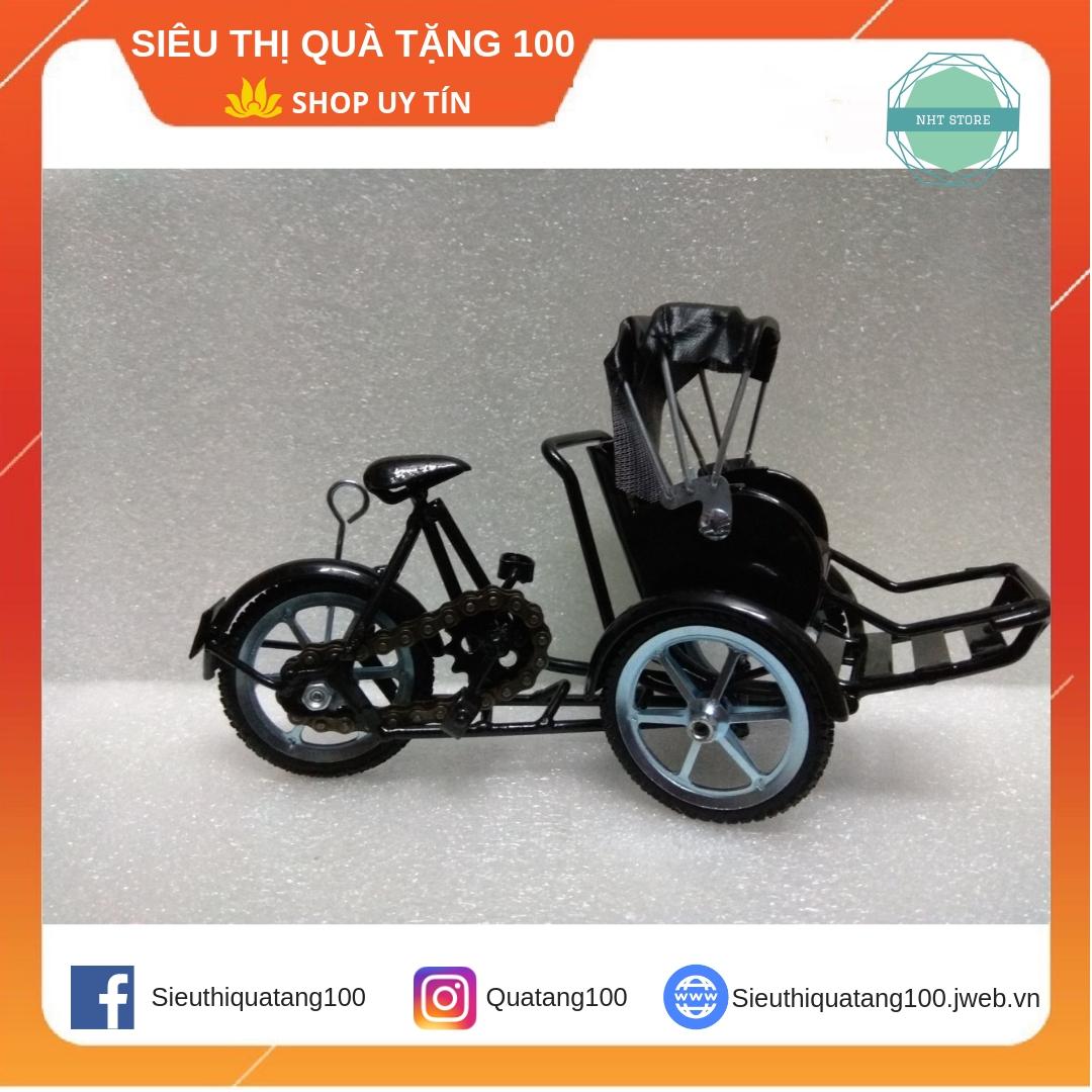 Mô hình quà tặng xe xích lô sắt ( màu đen ) - sieuthiquatang100