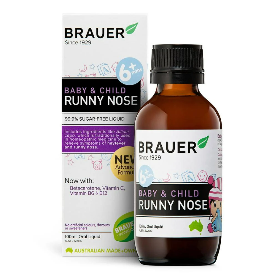 Siro giảm sổ mũi brauer runny nose cho bé từ 6 tháng chai 110ml BeautiMax - DATE 2024
