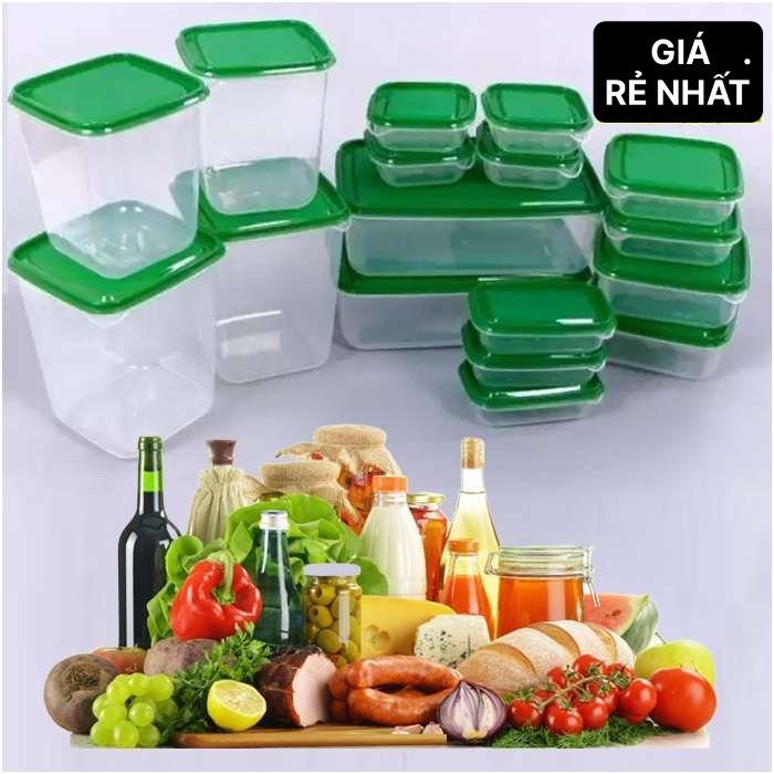 [HCM]BỘ 17 HỘP NHỰA ĐỰNG THỰC PHẨM GIA VỊ IKEA CAO CẤP CHỊU NHIỆT TỐT DÙNG ĐƯỢC TRONG LÒ VI SÓNG - 17 HỘP BẢO QUẢN THỨC ĂN BỎ TỦ LẠNH CÓ NẮP ĐẬY KÍN AN TOÀN SỨC KHỎE