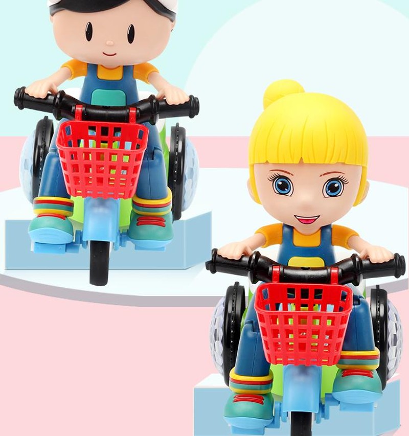 Đồ Chơi Em Bé Đi Xe Đạp Xoay 360 Độ Có Đèn, đồ chơi đi xe đạp, đồ chơi e bé đi xe đạp, do choi e be di xe dap