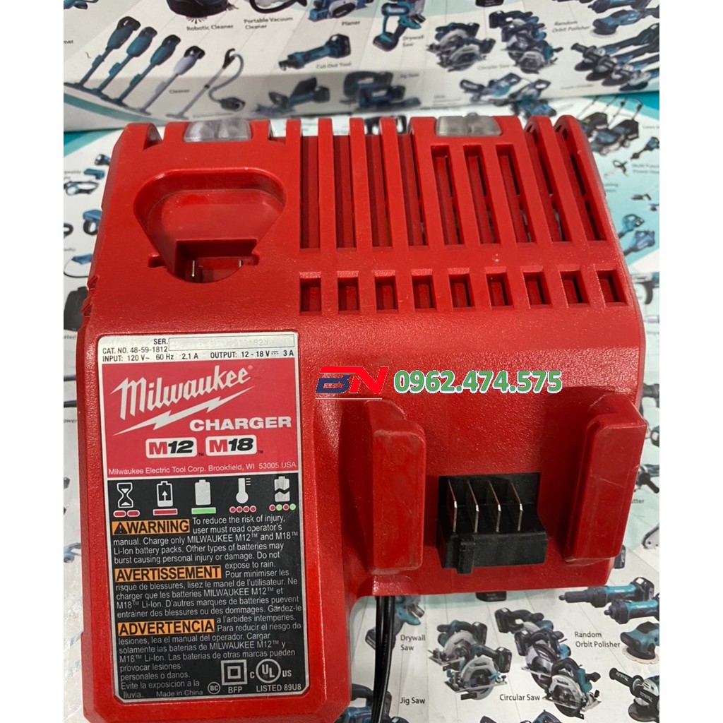 Sạc zin bãi milwaukee 12-18v mã 48-59-1812 .
