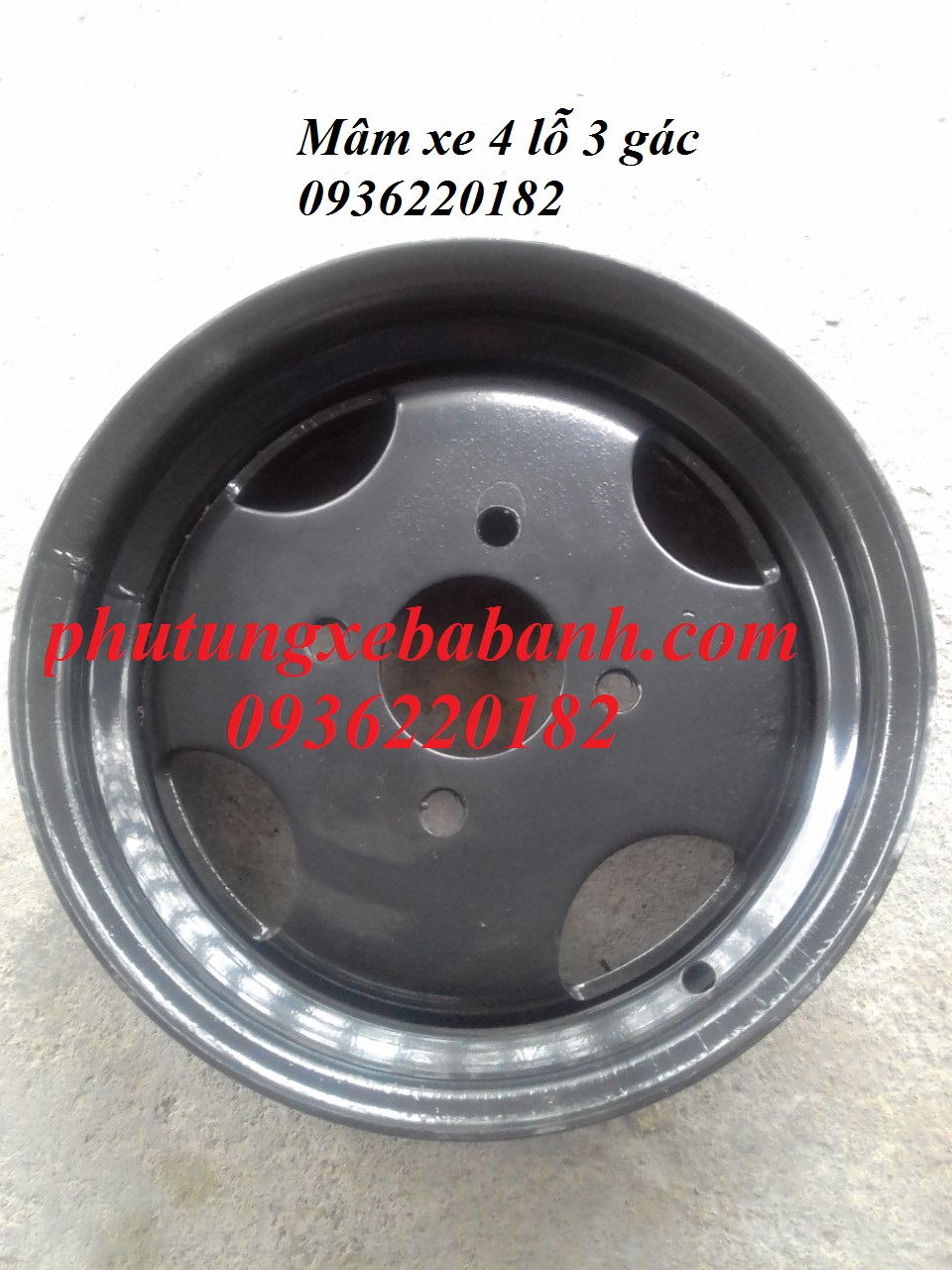 Lazang 4 lỗ ba gác, mâm 4 lỗ ba bánh