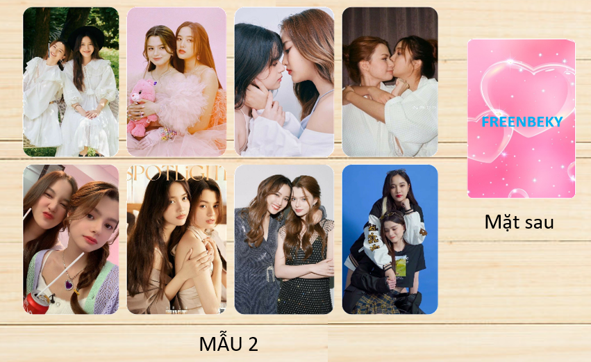 Sét 8 card bo góc freenbecky, freen, becky 2 mặt