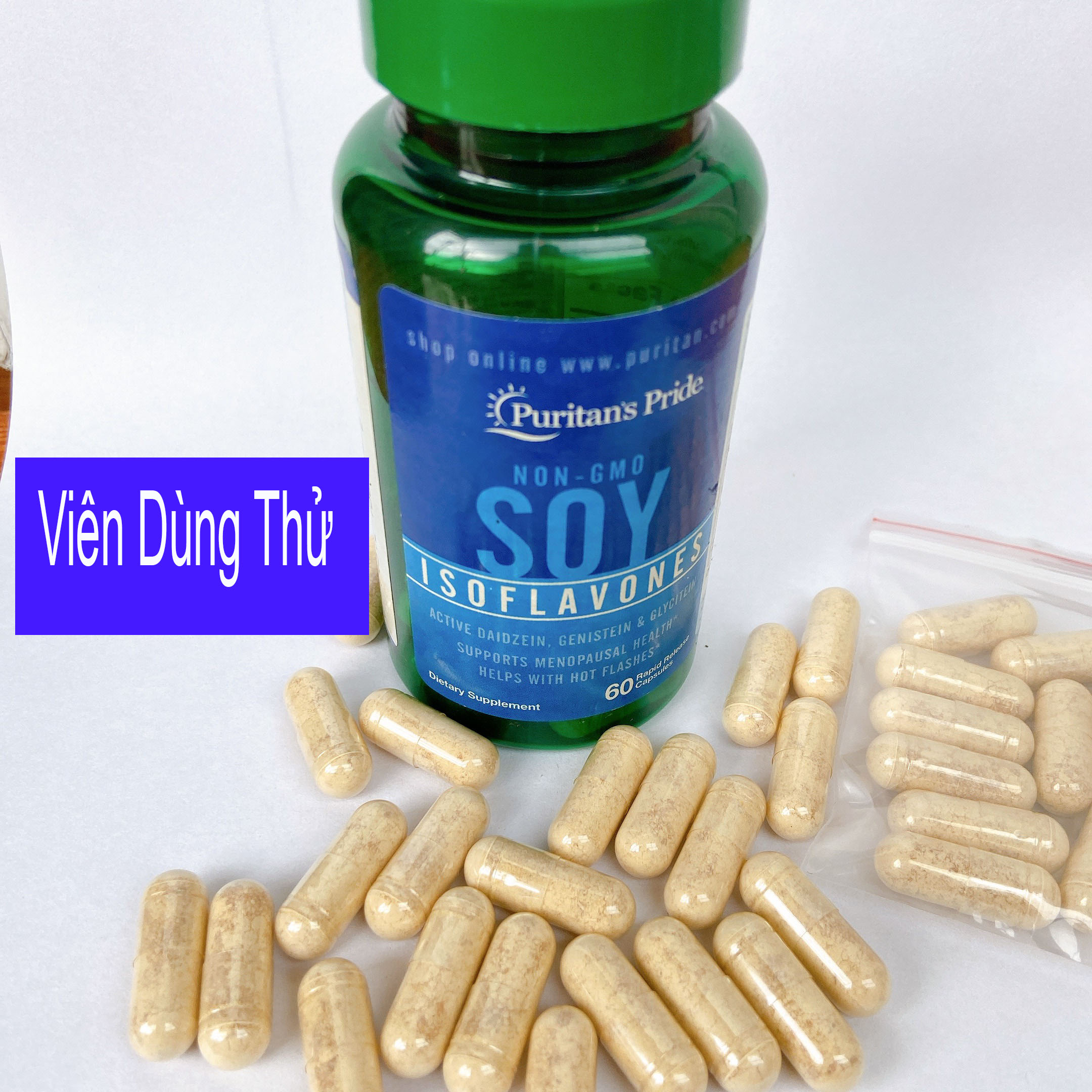 Viên mầm đậu nành Non-GMO Soy Isoflavones, 10 viên