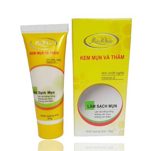 Kem mụn và thâm tinh chất nghệ Miss White 20g
