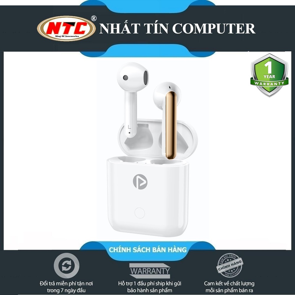 Tai nghe Bluetooth đôi True Wireless Pisen X-Pods1 V5.0 âm thanh tuyệt vời (Trắng) - Nhất Tín Computer