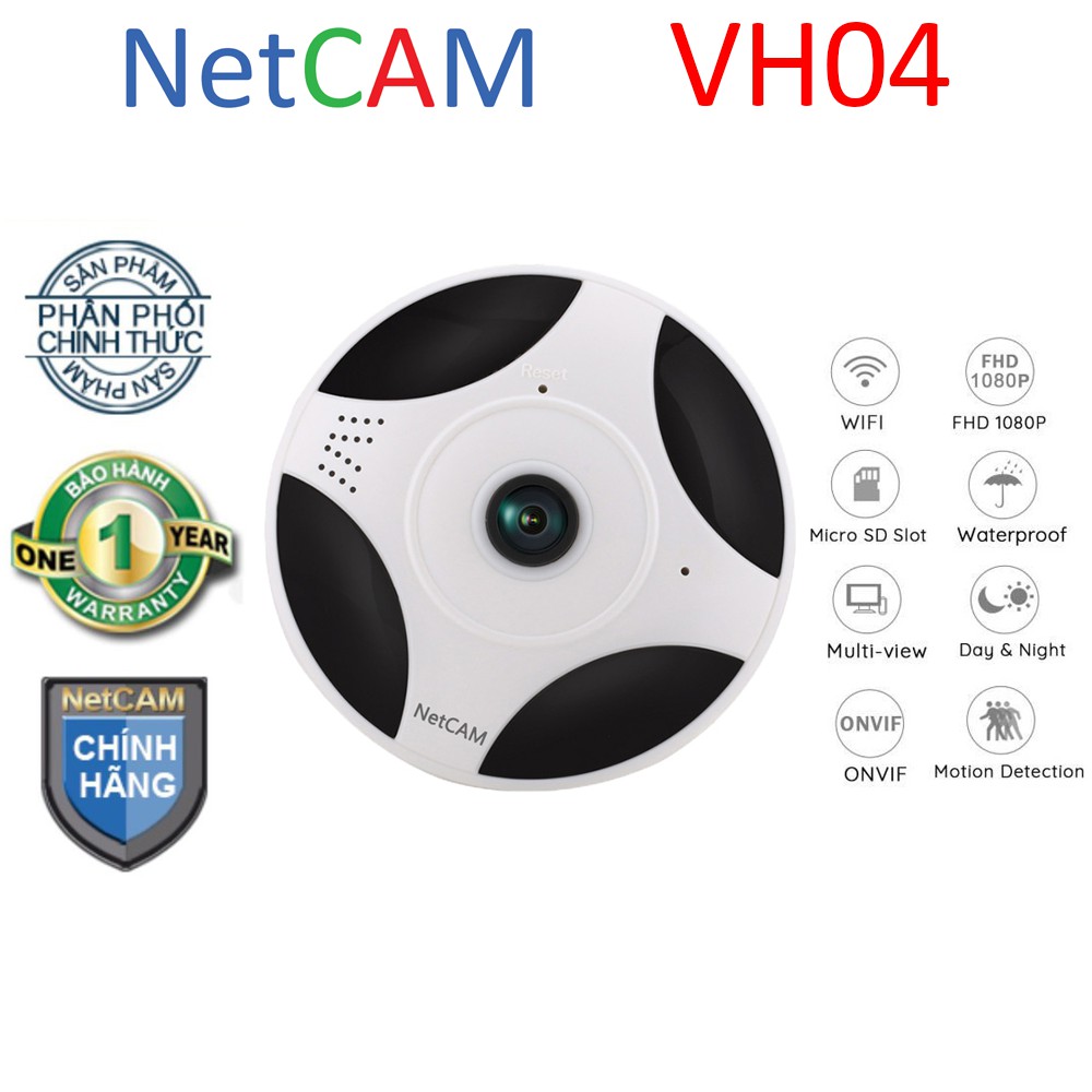 Camera quan sát toàn cảnh 360 độ panorama netcam vh04 full hd 1080p