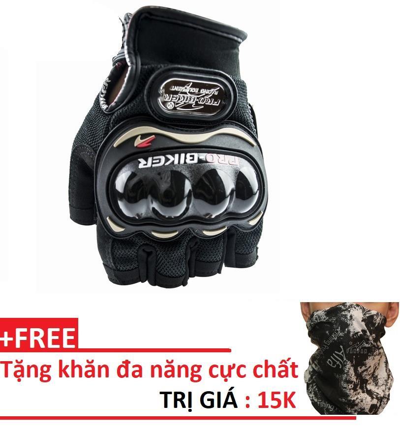 GĂNG TAY CỤT NGÓN XE MÁY PROBIKER, GĂNG TAY PHƯỢT + TẶNG KÈM KHĂN ĐA NĂNG TRỊ GIÁ 15K