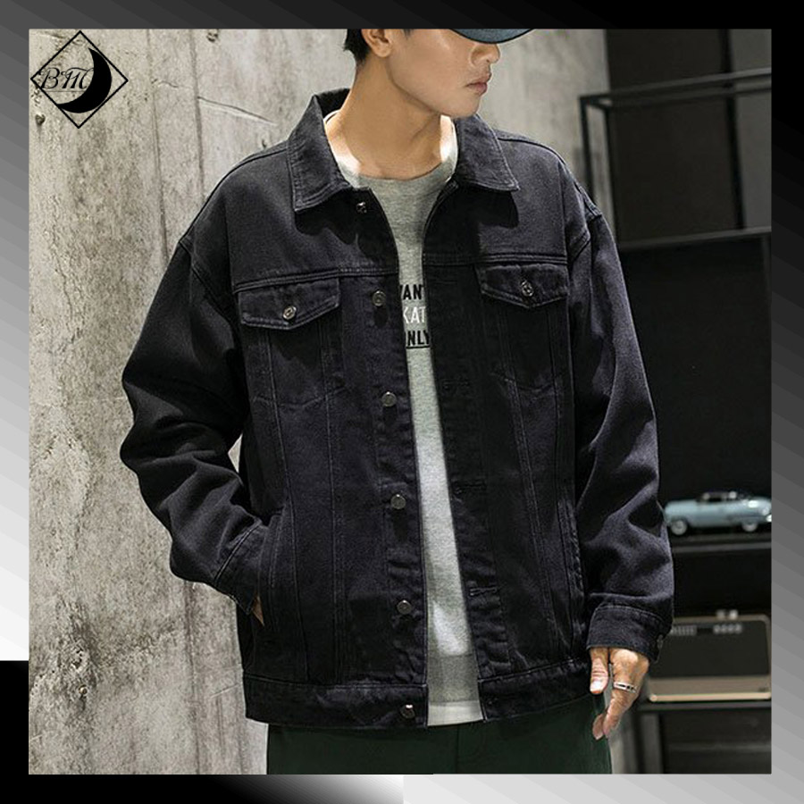 [HCM]Áo khoác jean nam đen - áo khoác jean nam