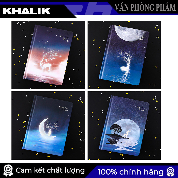 Sổ tay bìa cứng Night's Dream A5 bìa phát dạ quang siêu đẹp - Sổ nhật ký notepad