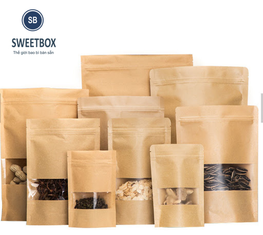 [SIÊU RẺ]100 Túi Zipper Giấy Kraft 18x26 Đáy Đứng Phủ Màng PE - Siêu Dai, Chống Thấm