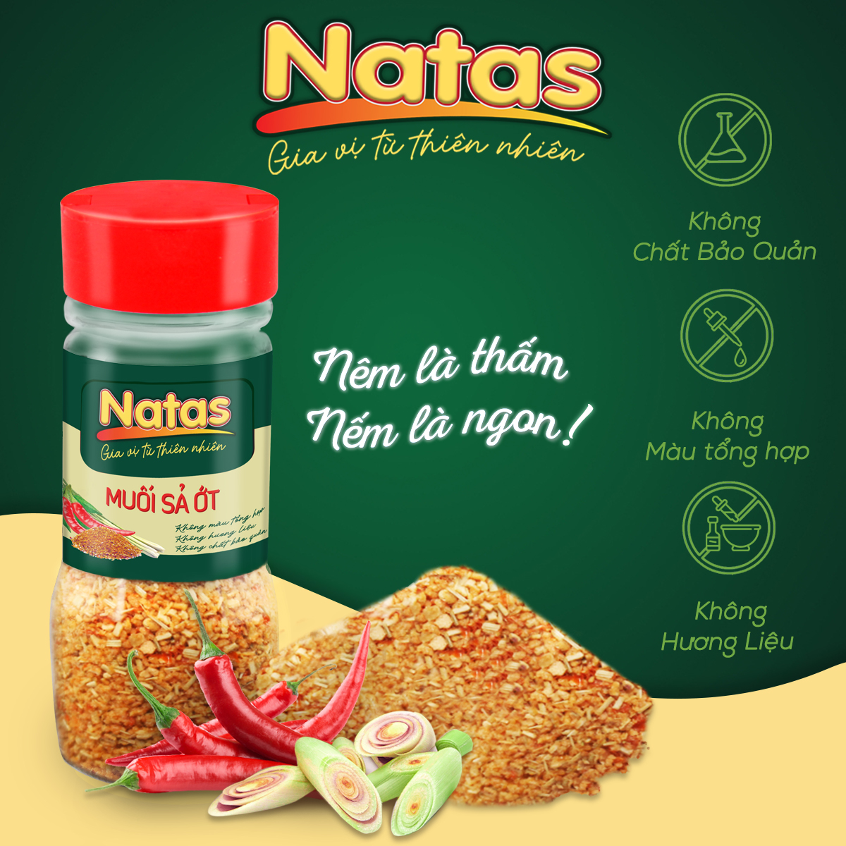 Muối sả ớt natas gia vị đa năng