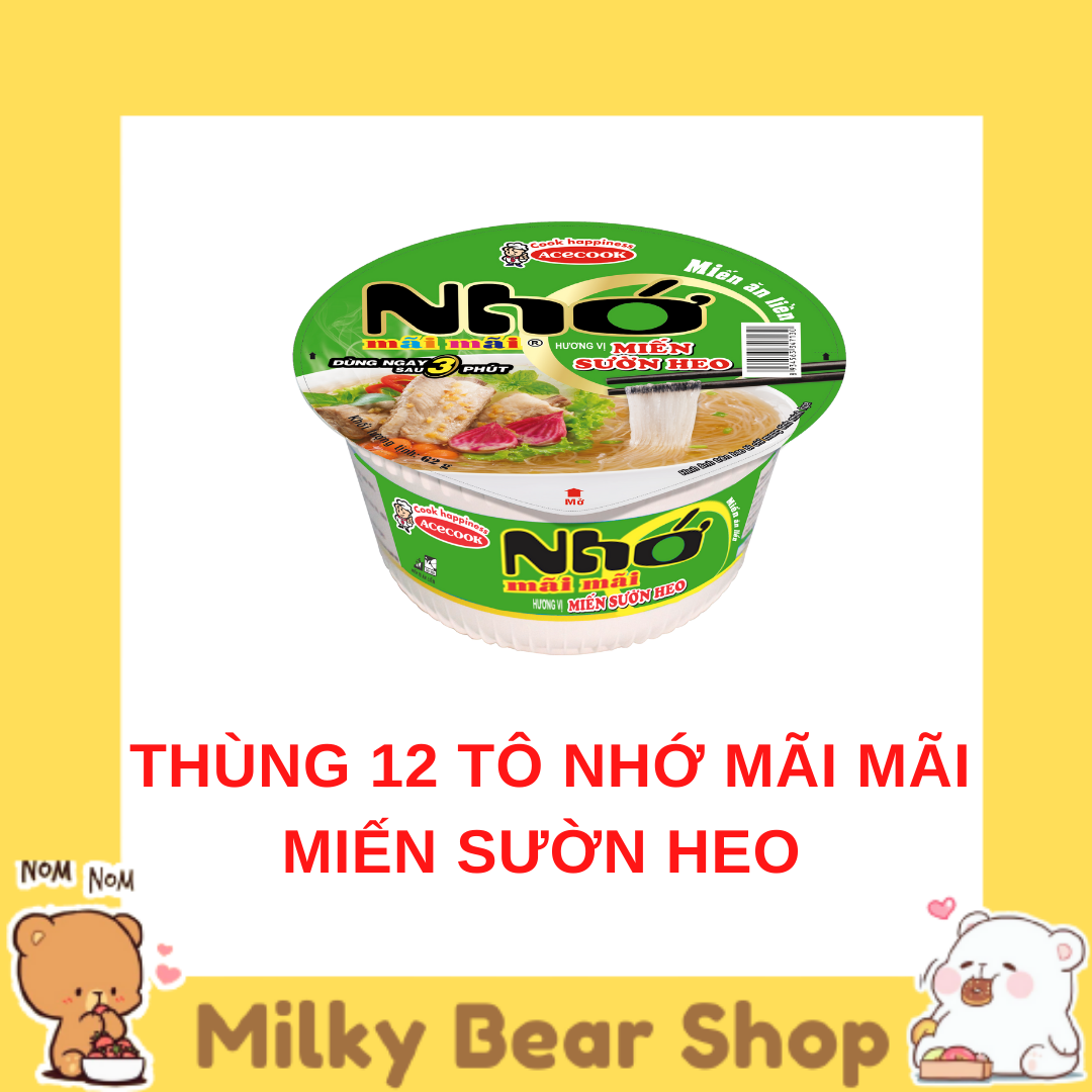 Thùng 12 tô nhớ mãi mãi miến sườn heo