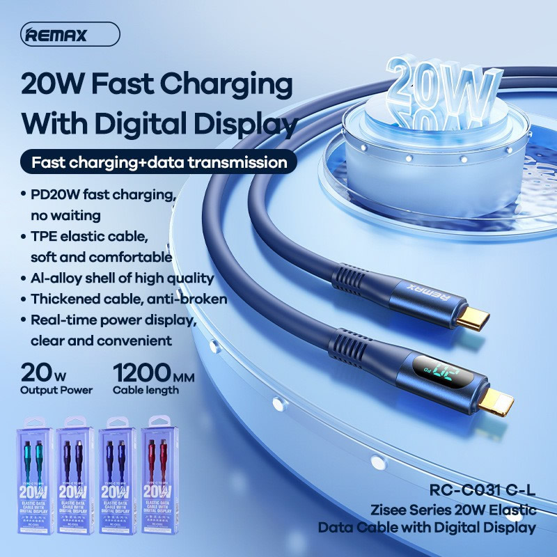 Cáp sạc nhanh pd20w remax rc-c031 type c to lighning