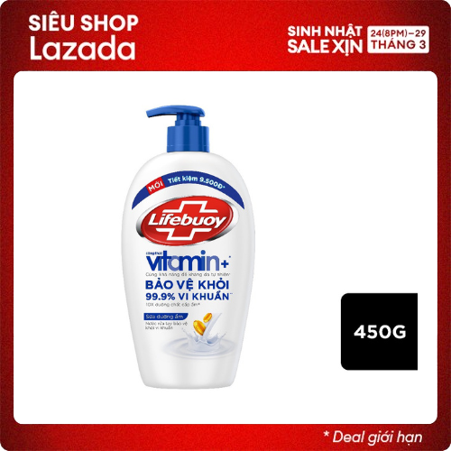 Nước rửa tay lifebouy chai 450g tặng 1 chai 120g bản tết 2024