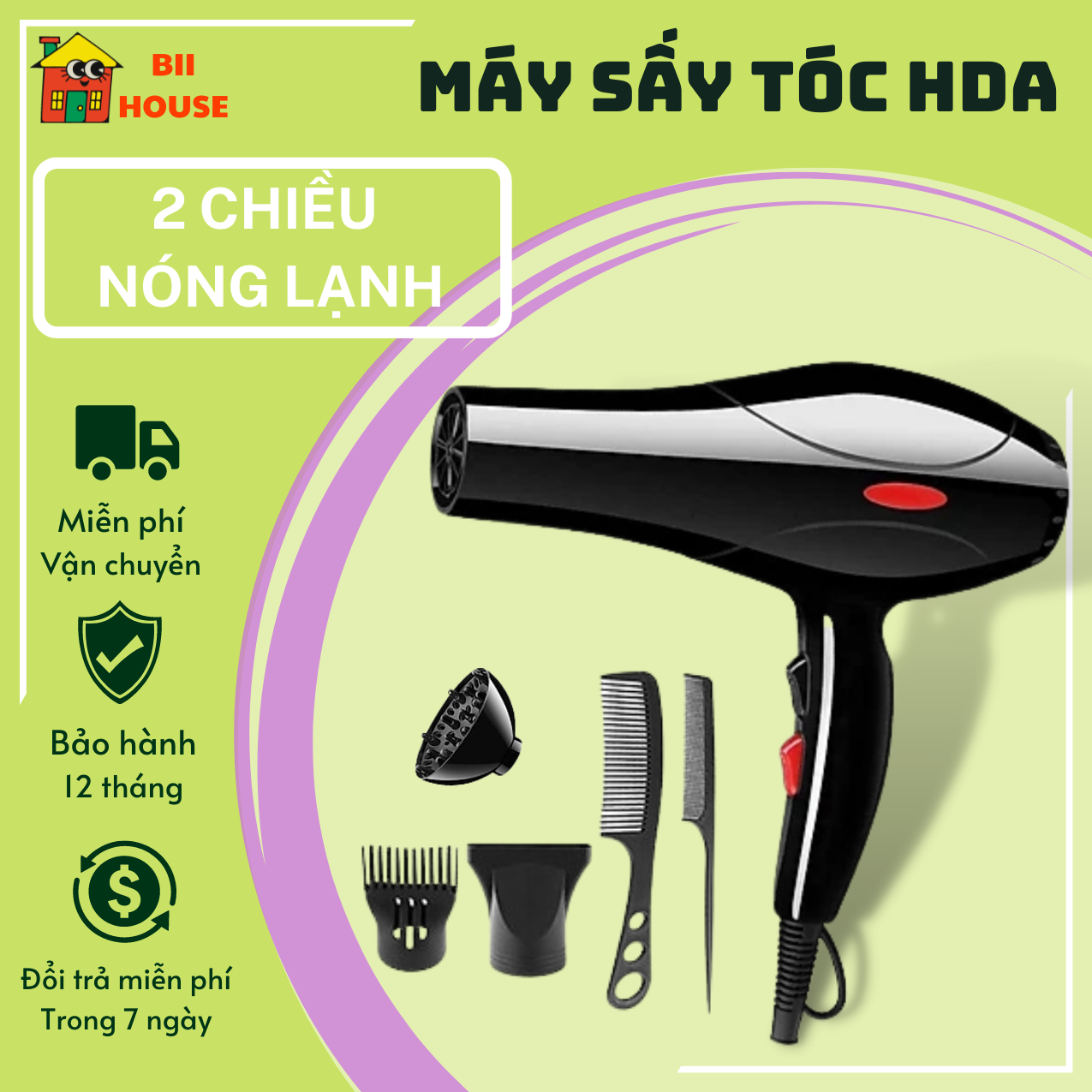 Máy sấy tóc,Máy Sấy Công Suất Lớn, Máy sấy tóc mini Bán máy xấy DELIYA 2000W SB82, máy sấy lô tóc - Máy sấy công xuất lớn, chất lượng cao, hàng cao cấp nhập khẩu được bán bởi Lendo