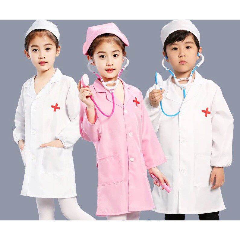 Đồ chơi trẻ em- bộ đồ bác sĩ cho bé tập làm bác sĩ vải mềm tặng kèm nón