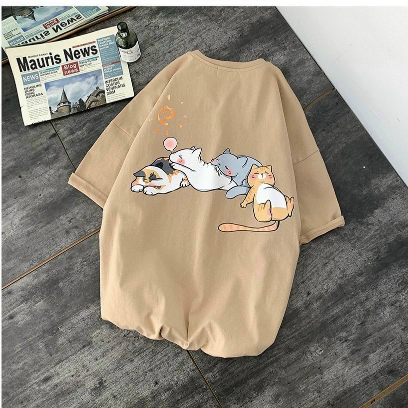 Áo thun from rộng unisex Freesize chất cotton co giản 40kg-70kg _Shoptrinhtrinh20