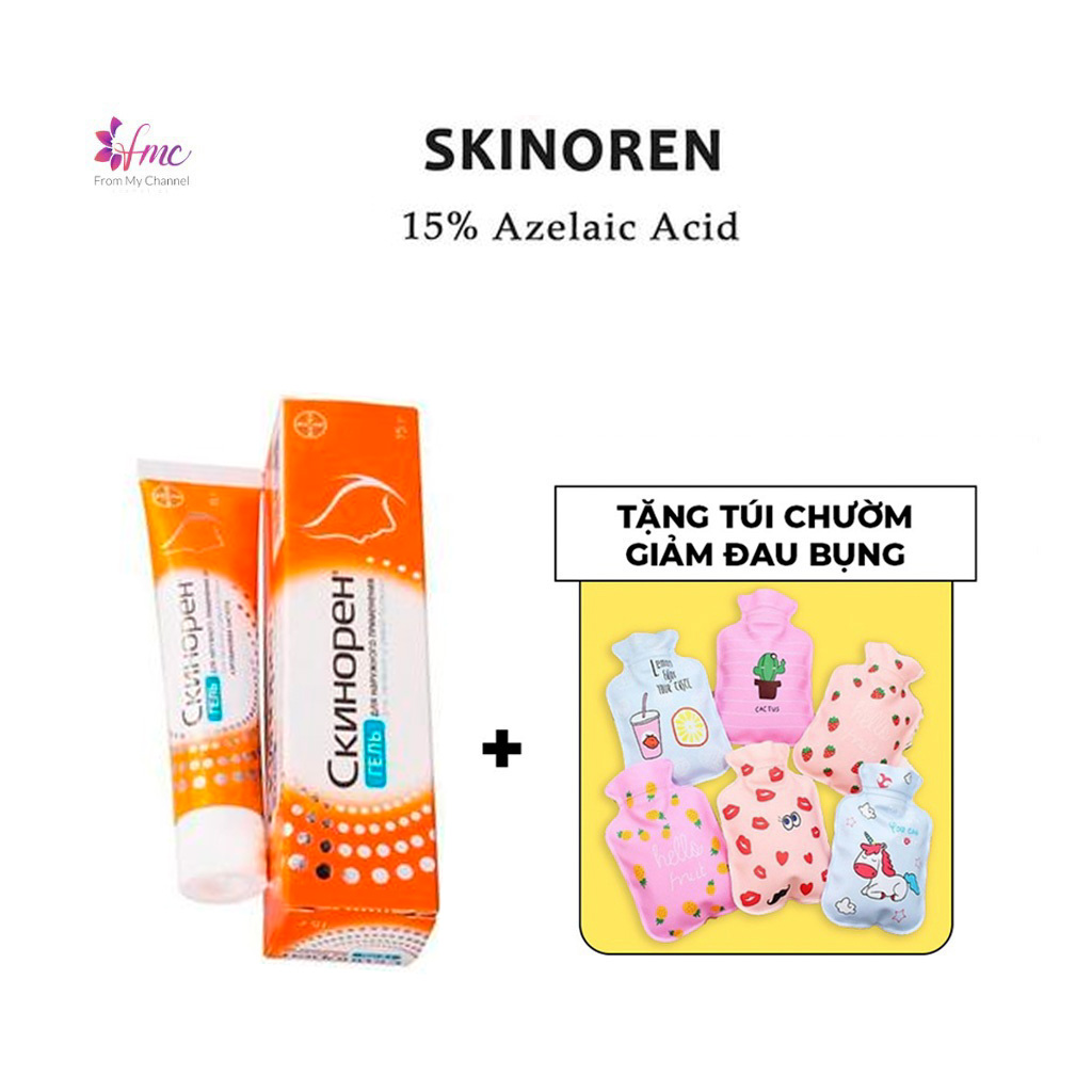 Skinoren Gel 15% Azelaic Acid 15g + Tặng 1 túi chườm giảm đau bụng
