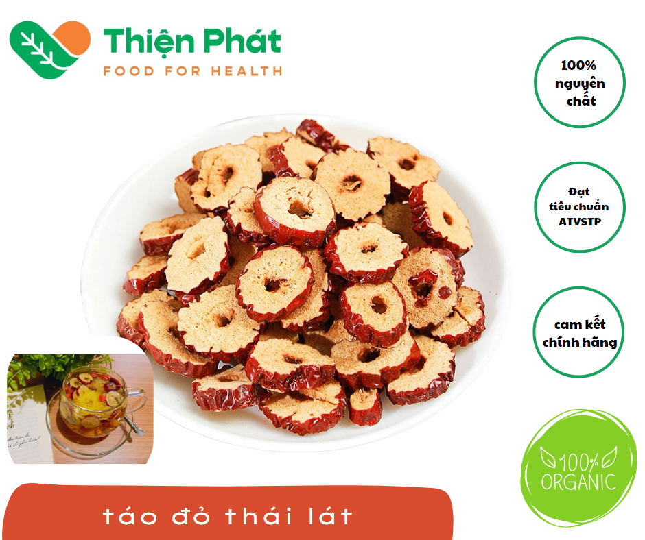 Táo đỏ thái lát sấy khô|1kg