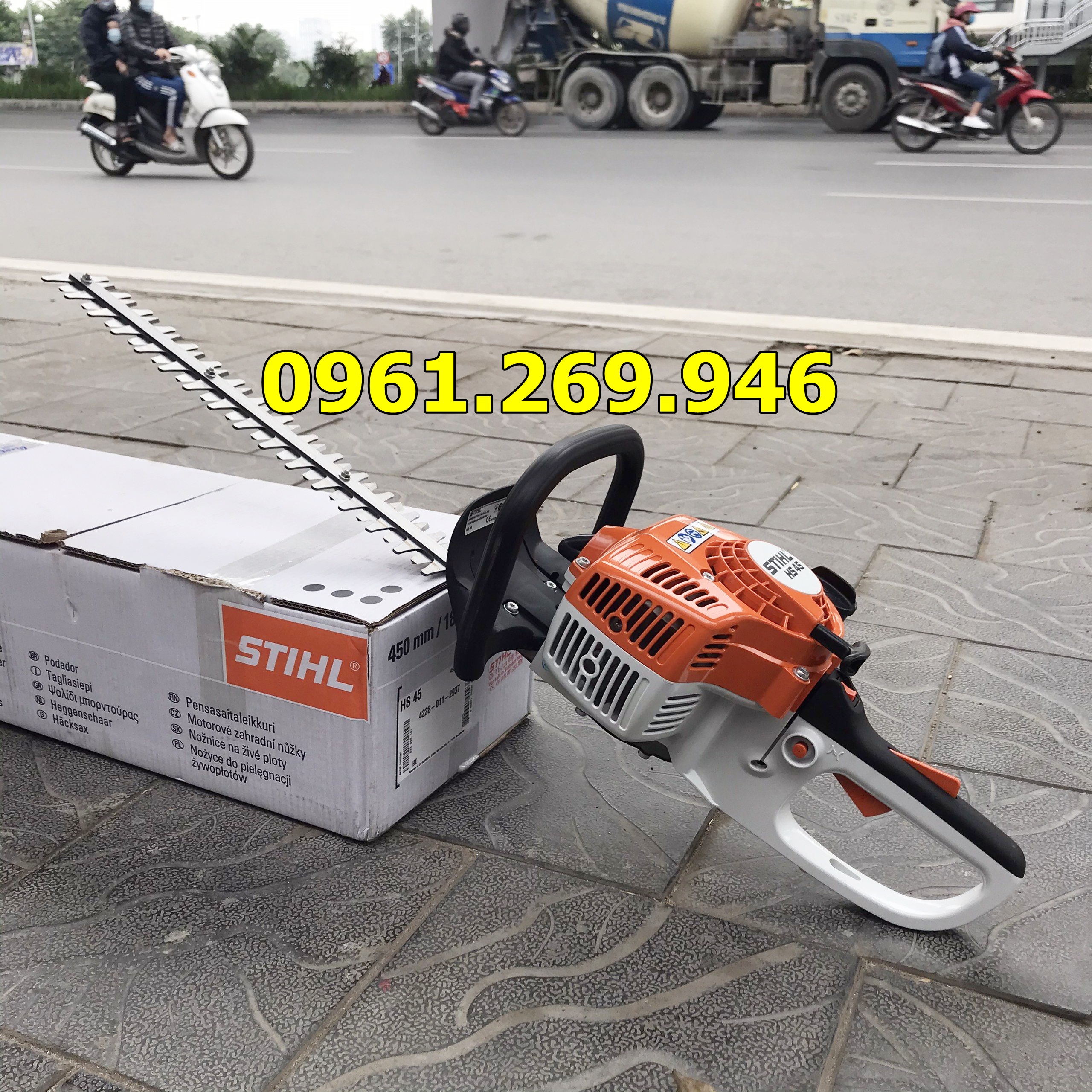 Máy cắt tỉa hàng rào Stihl HS45 đầu tỉa 45cm