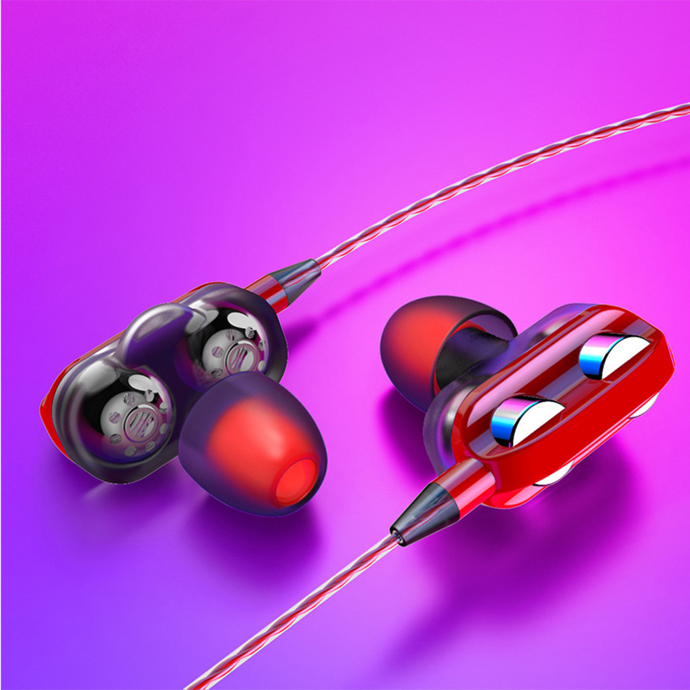 MUAGIARE 3.5Mm Wired Dual Side Headphones, In-Ear Headphones With Mic, Hi-Fi Stereo Bass, Sports Gaming, With Mic For Phones