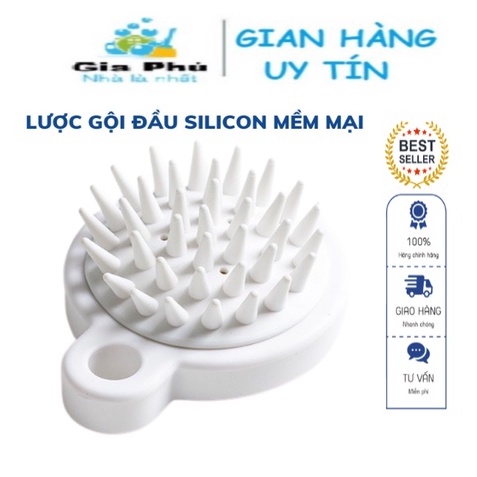 Lược Gội Đầu Silicon Massage Da Đầu, Giảm Rụng Tóc