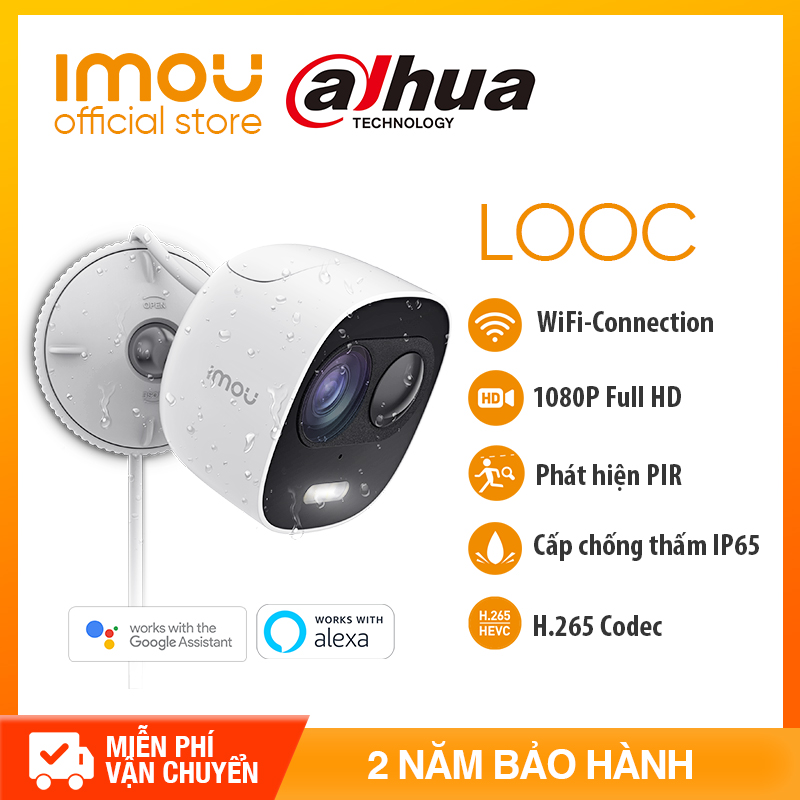 DAHUA CAMERA IPC WIFI IMOU C26EP -  NGOÀI TRỜI FULL HD 1080P - Hỗ trợ thẻ nhớ 128GB + Lưu trữ đám mây + Kết nối Đầu ghi - Bảo hành chính hãng 2 năm