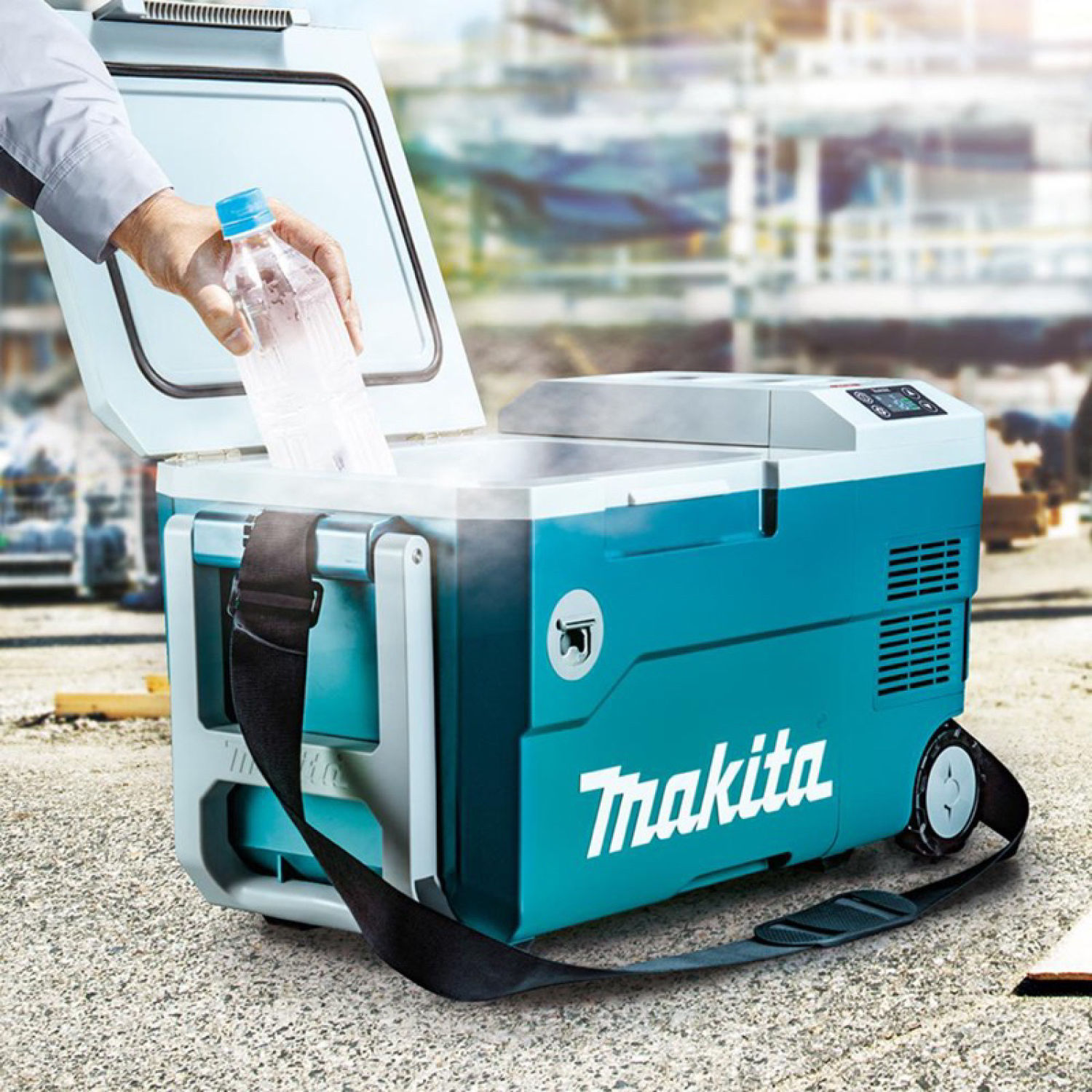 Tủ máy làm mát và ấm dùng pin và điện 20l makita cw001gz01 chưa kèm pin và sạc - chính hãng 40v | 18v cooler box / warmer box lxt xgt