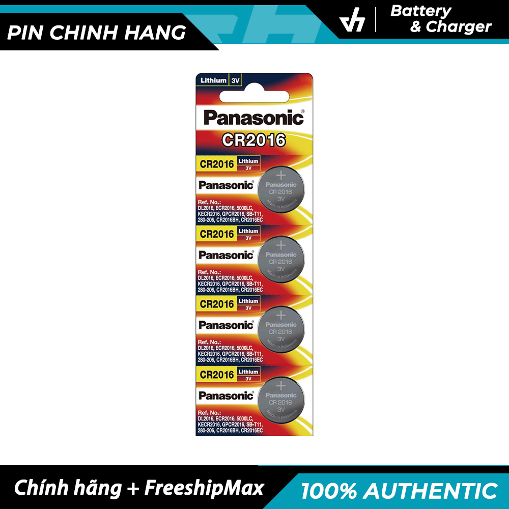 Vỉ 4 pin panasonic cr2016 lithium 3v chính hãng