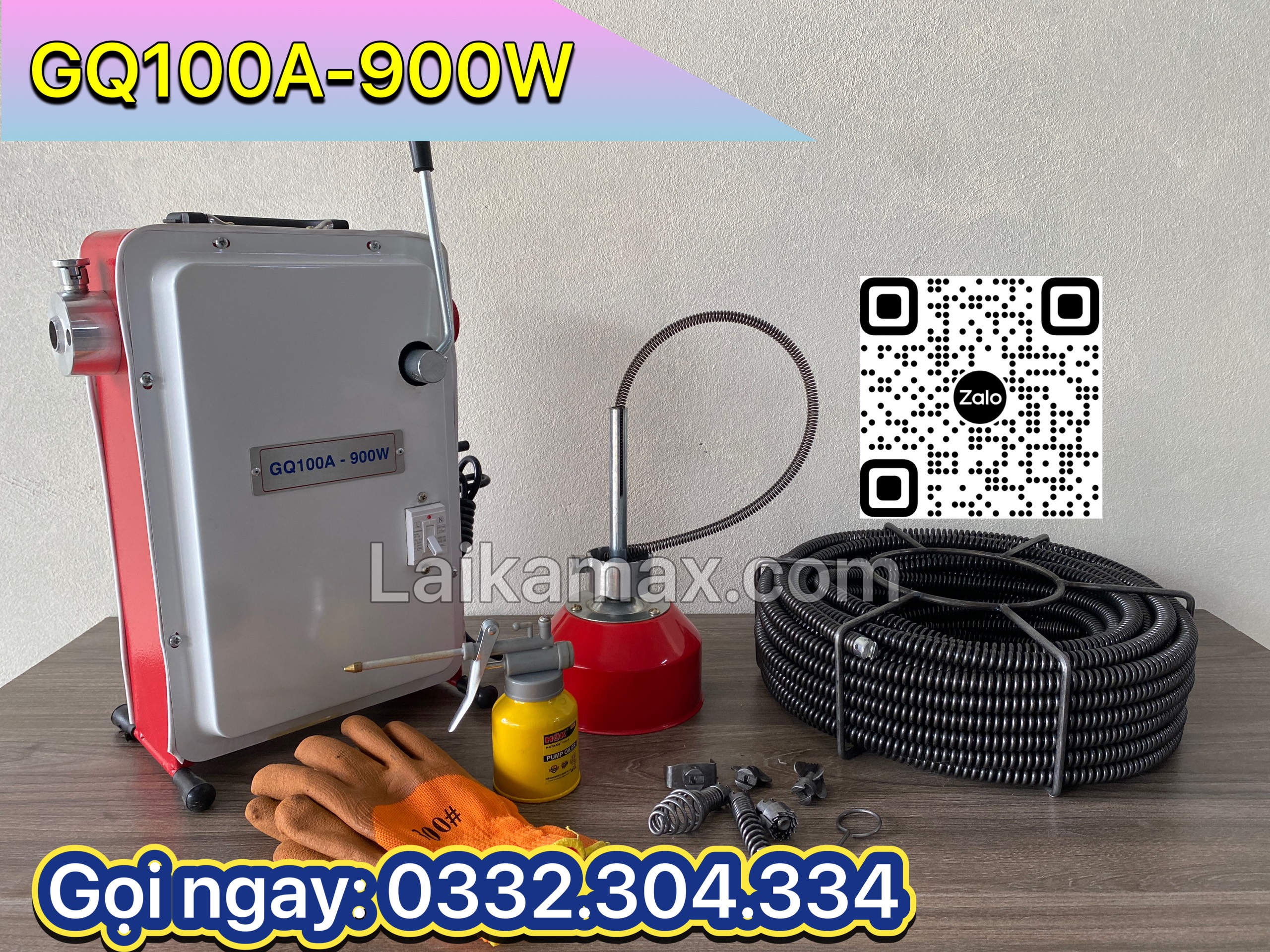 Máy thông cống gia đình GQ100A công suất 900w